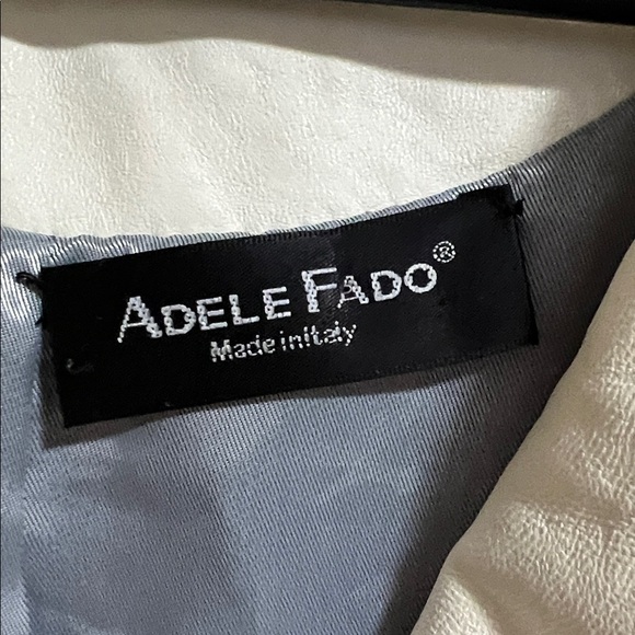 Italian Leather Off White Belted Coat - Picture 2 of 16